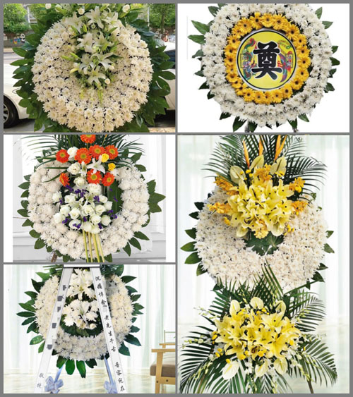 四川成都彭州市丹景山镇白塔村花圈速递
